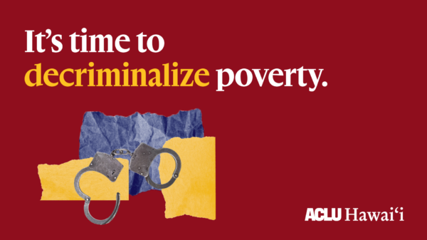 Decriminalizing Poverty Banner