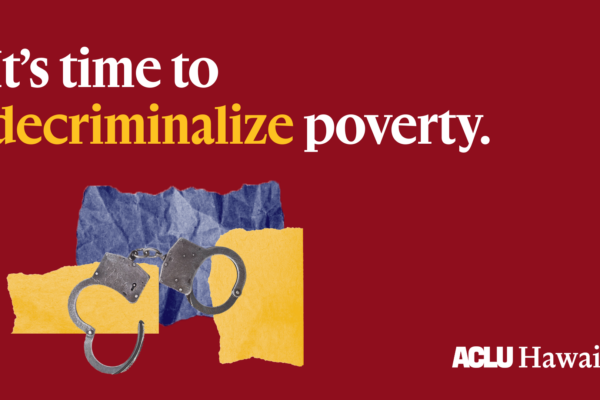 Decriminalizing Poverty Banner