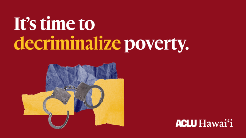 Decriminalizing Poverty Banner