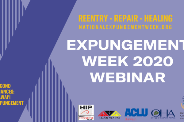 Expungement Week 2020