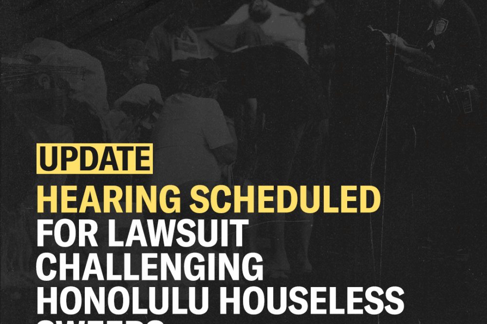 HOUSELESS RESIDENTS ASK FOR COURT ORDER TO STOP SWEEPS IN HONOLULU ...