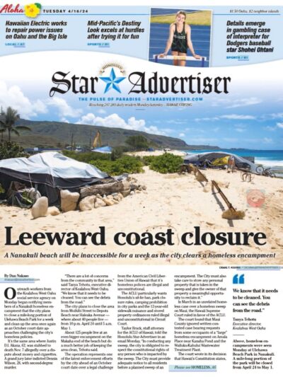 Leeward Coast Closure 04.16.2024