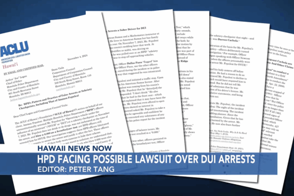 ACLU Hawai'i sues HPD