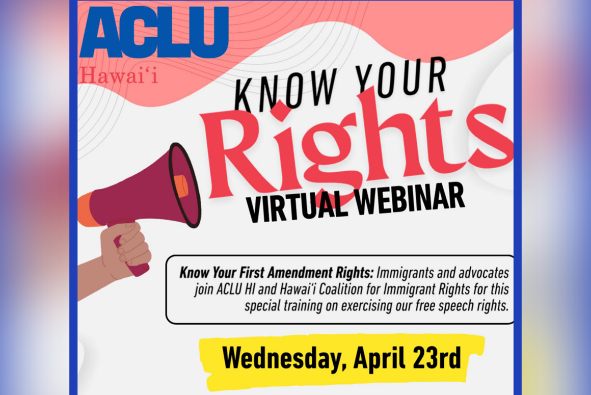 Know Your Rights: On Free Speech - ACLU of Hawaii