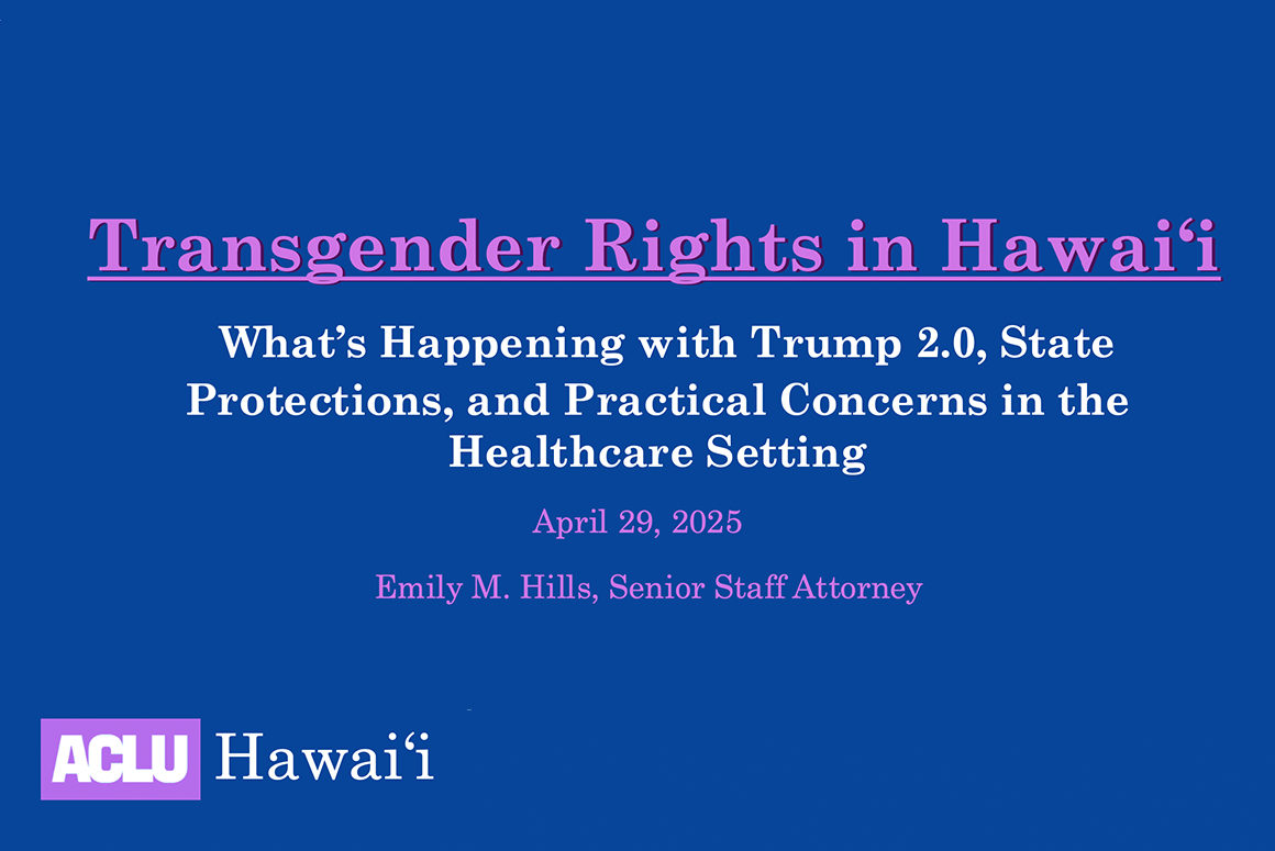 Trans Rights Aclu Collage Transgender Rights in Hawai‘i: Considerations in a Healthcare Setting ...