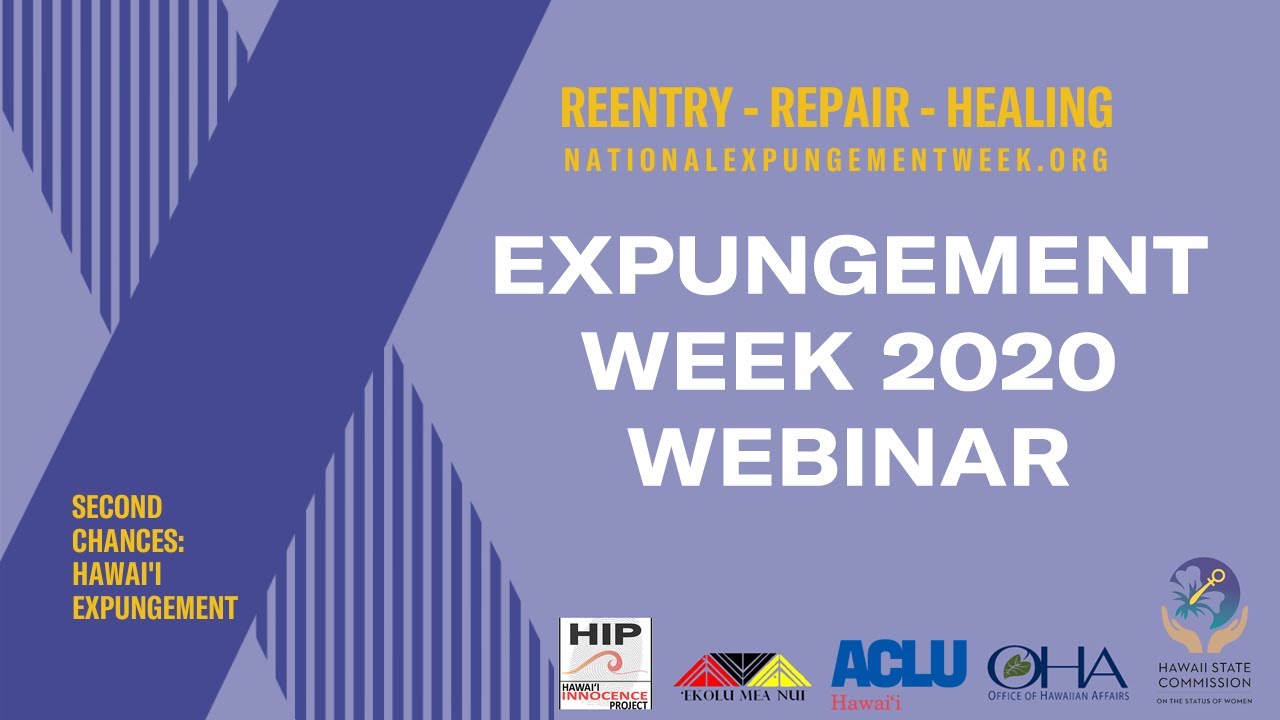 Expungement Week 2020 Webinar