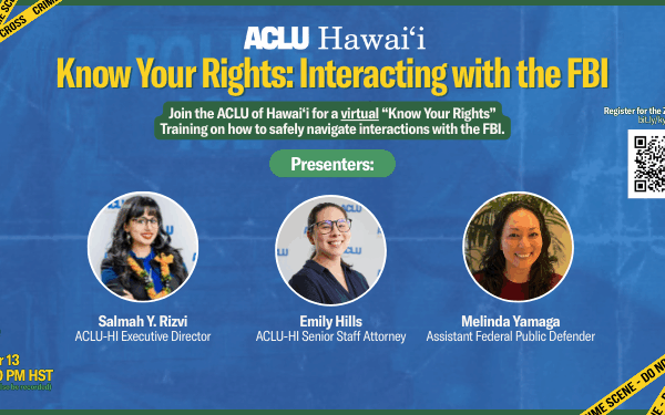 Know Your Rights - Interacting with the FBI