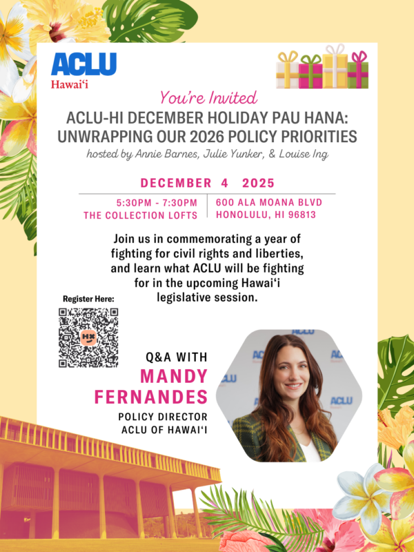 ACLU Holiday Pau Hana