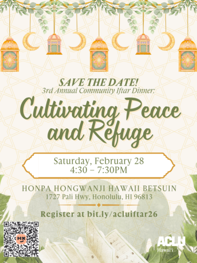 Cultivating Peace & Refuge: Third Annual Community Iftar Dinner