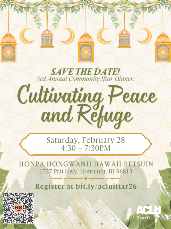 Cultivating Peace & Refuge: Third Annual Community Iftar Dinner