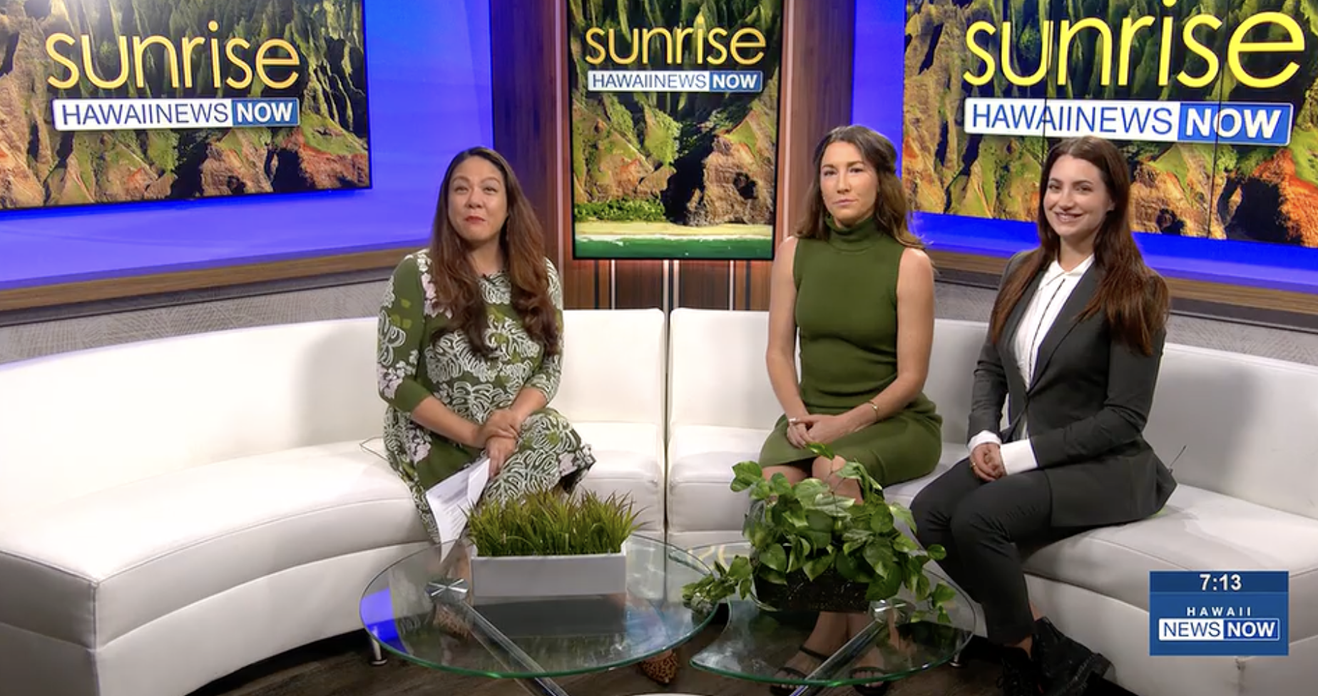 Screenshot of news report to advertise People Power Lobby Day, featuring Mandy Fernandes and Liza Ryan-Gill.