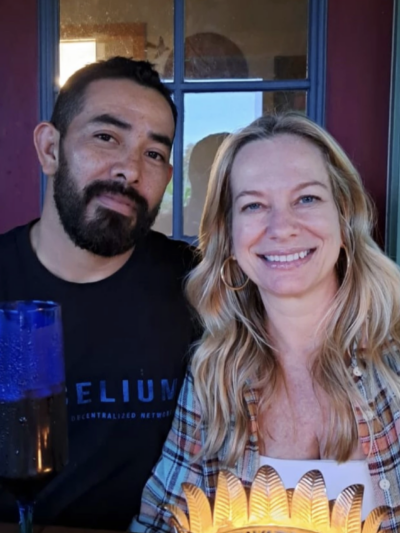 Juan José Estrada Lopez, left, and Emily Estrada, right