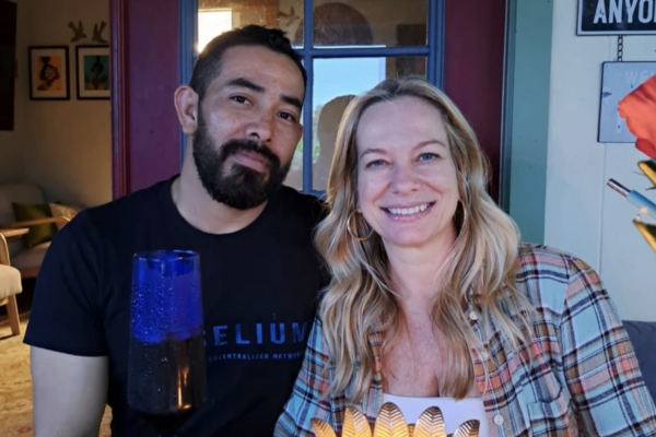 Juan José Estrada Lopez, left, and Emily Estrada, right