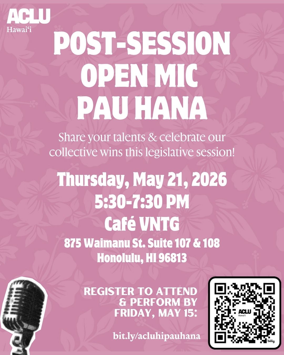 Post-Session Open Mic Pau Hana