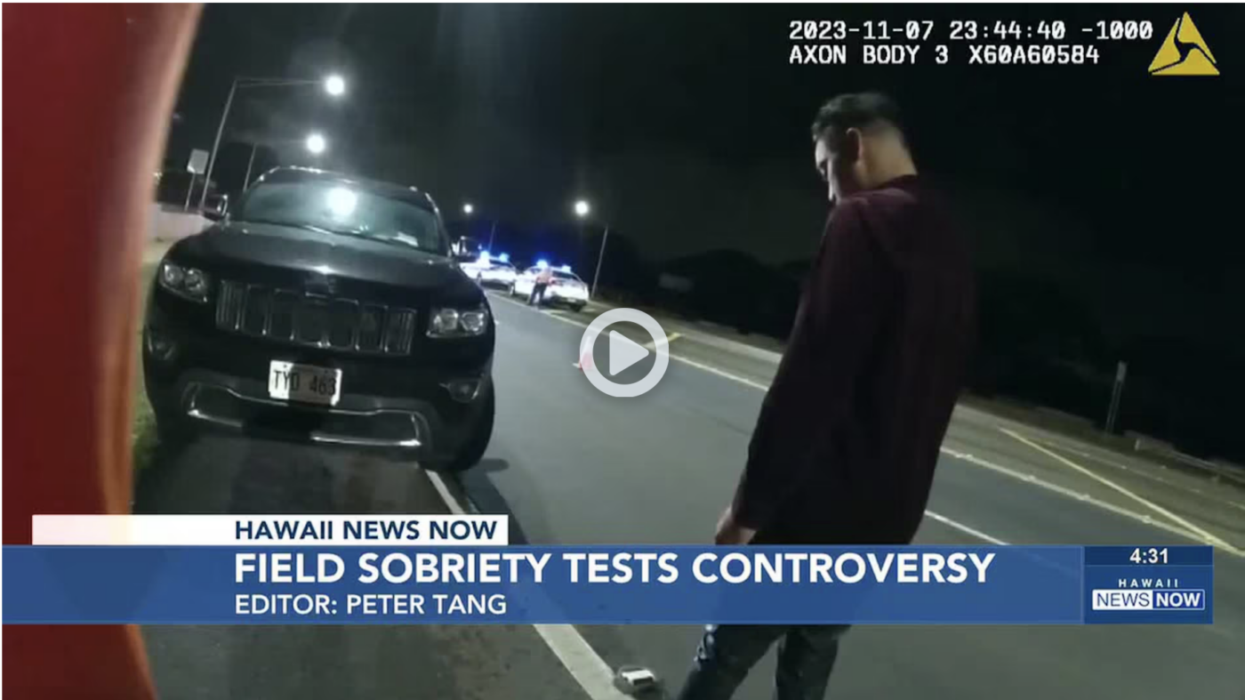 Video of sobriety test