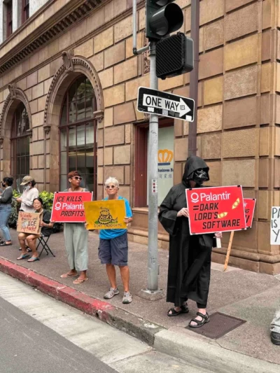 Palantir protest