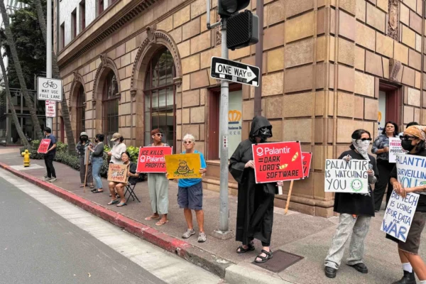 Palantir protest