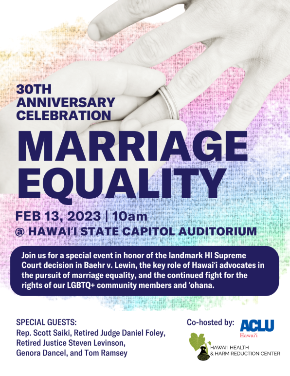 2023 Marriage Equality Anniversary Celebration Event