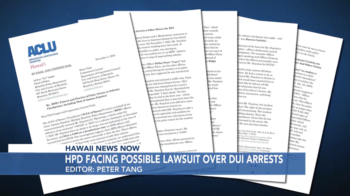 ACLU Hawai'i sues HPD