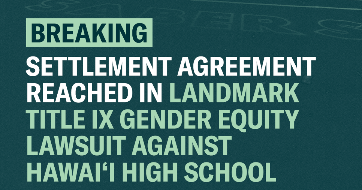 Settlement Agreement Reached in Landmark Title IX Gender Equity Lawsuit