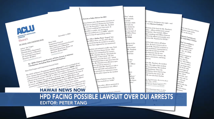 ACLU Hawai'i sues HPD