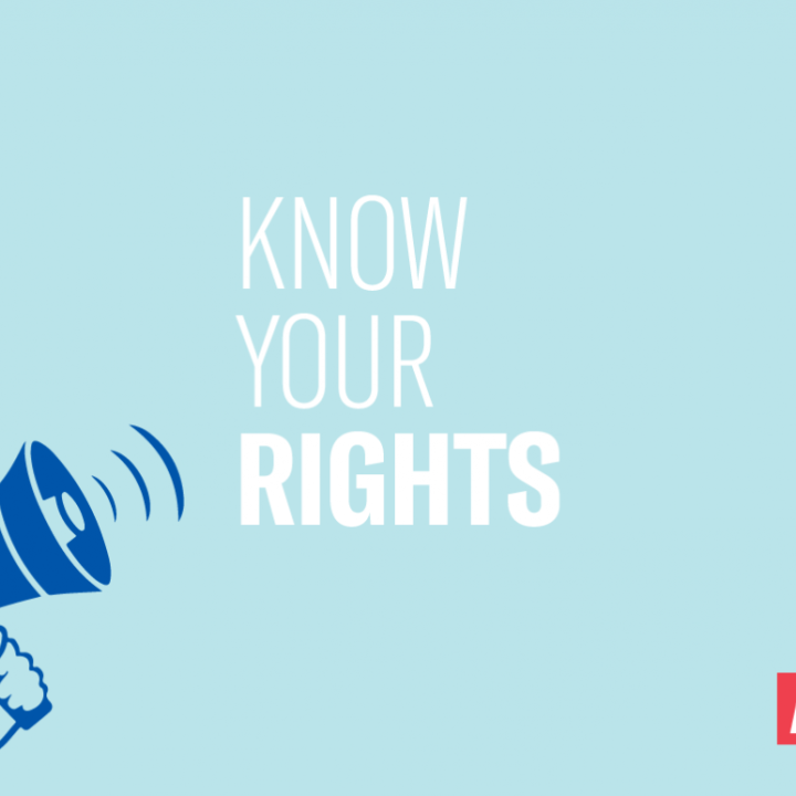 ACLU graphic "Know your rights"