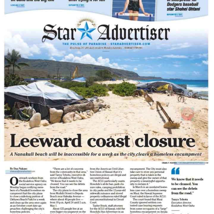 Leeward Coast Closure 04.16.2024